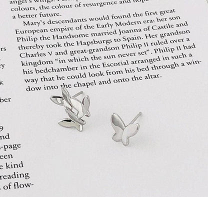 Asymmetrical "Butterfly" ear studs