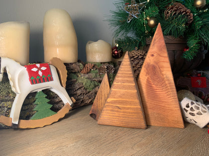 Wood trees shelf decor