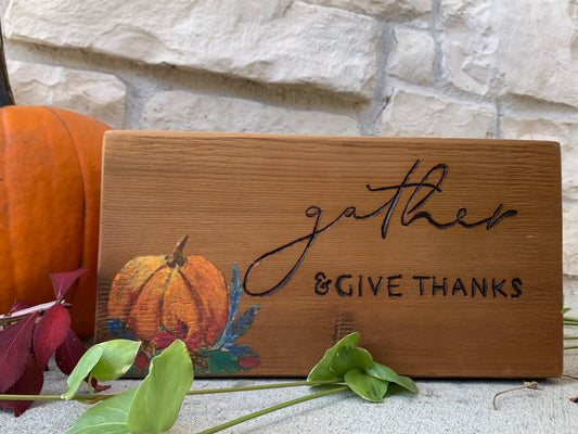 Thanksgiving shelf signs