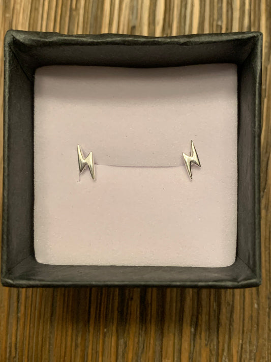 "Bad Weather" Ear studs - Lightning Bolt