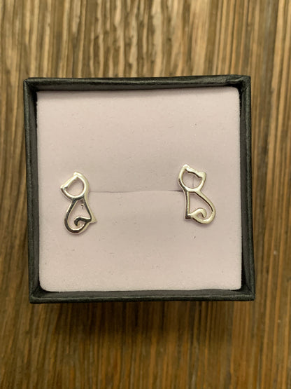 Sterling Silver Cat ear studs