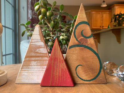 Wood trees shelf decor