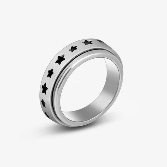 Stars Stainless steel Fidget Ring