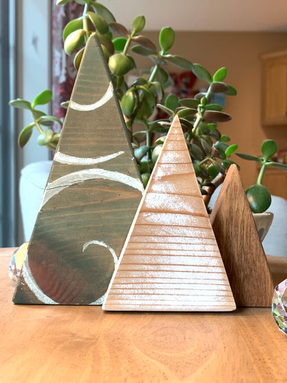 Wood trees shelf decor