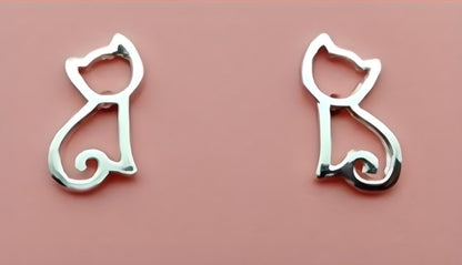 Sterling Silver Cat ear studs